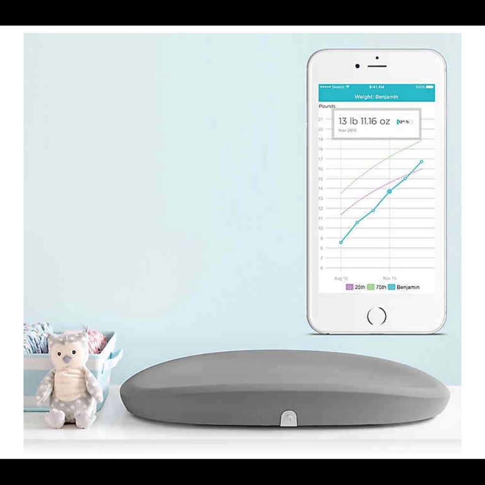 Hatch baby grow smart changing pad and scale